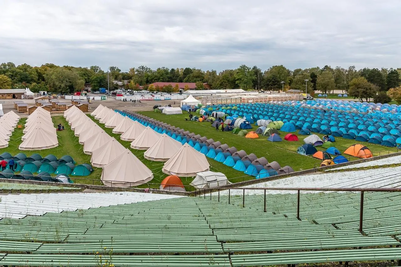 Luxury tent Oktoberfest Wiesn Camp Lodge Munich Germany